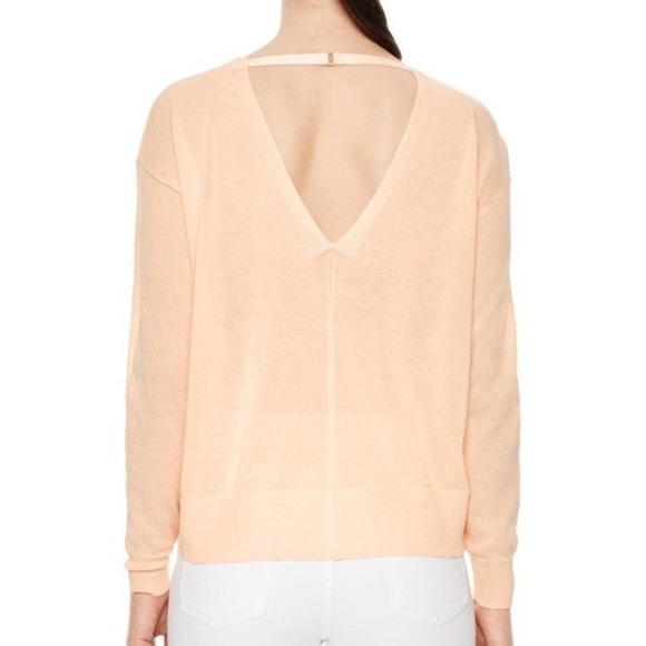 Sandro Ania Peach Color Cotton-Mix Lightweight Sweater Size 2, US Medium - Picture 2 of 14